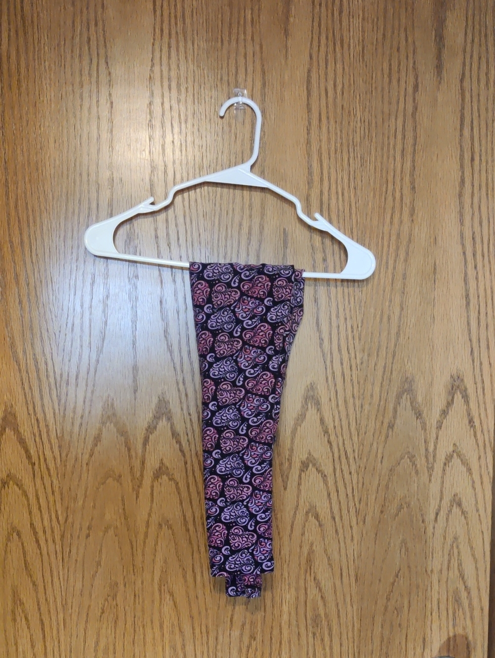 (⭐ 5/20) Girls' Pink & Purple Heart Print Leggings - Sweet Legs